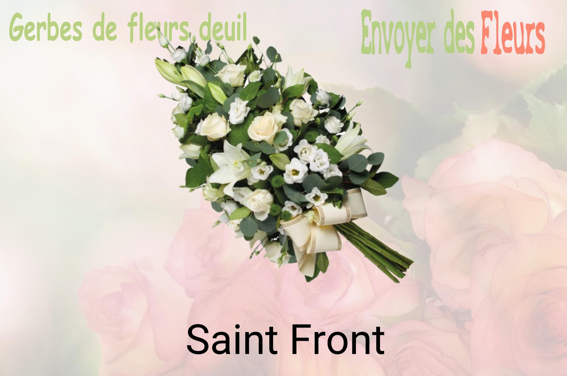 Gerbe de fleurs de deuil livrée à Saint-Front
